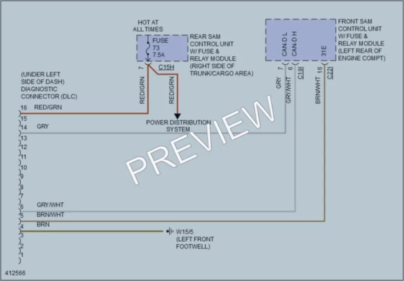 2013 MercedesBenz GLK250BLUETEC Computer Data Lines wiring diagram preview