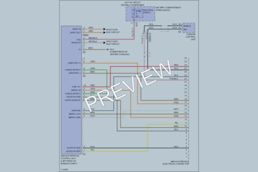 2013 MercedesBenz ML550 Radio wiring diagram preview