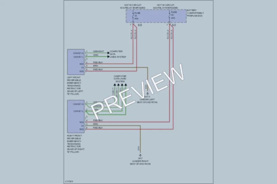 2013 MercedesBenz ML550 Supplemental Restraints wiring diagram preview