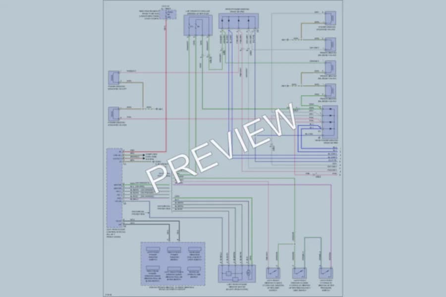 2013 MercedesBenz S400HYBRID Power Windows wiring diagram preview