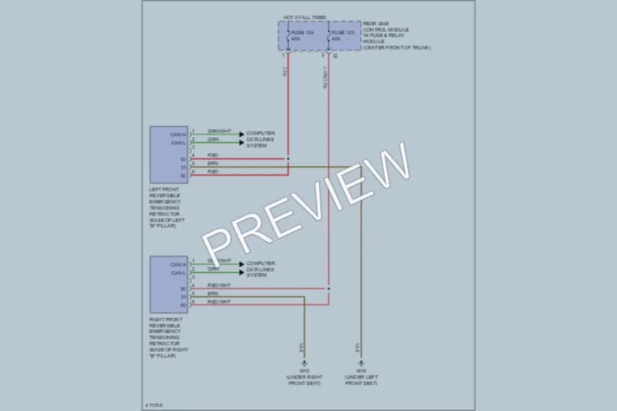 2013 MercedesBenz S400HYBRID Supplemental Restraints wiring diagram preview