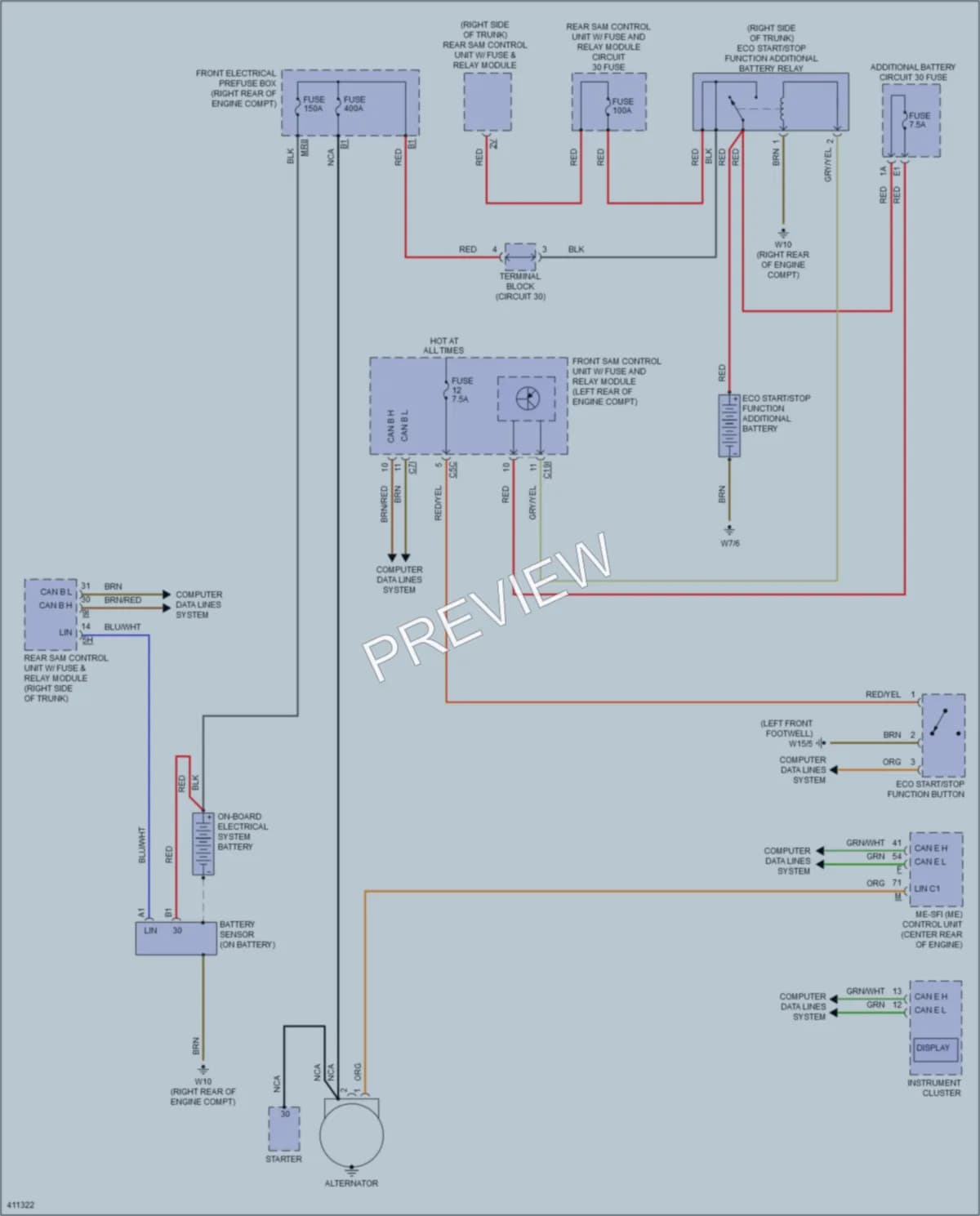 2013 MercedesBenz S550 Starting Charging wiring diagram preview