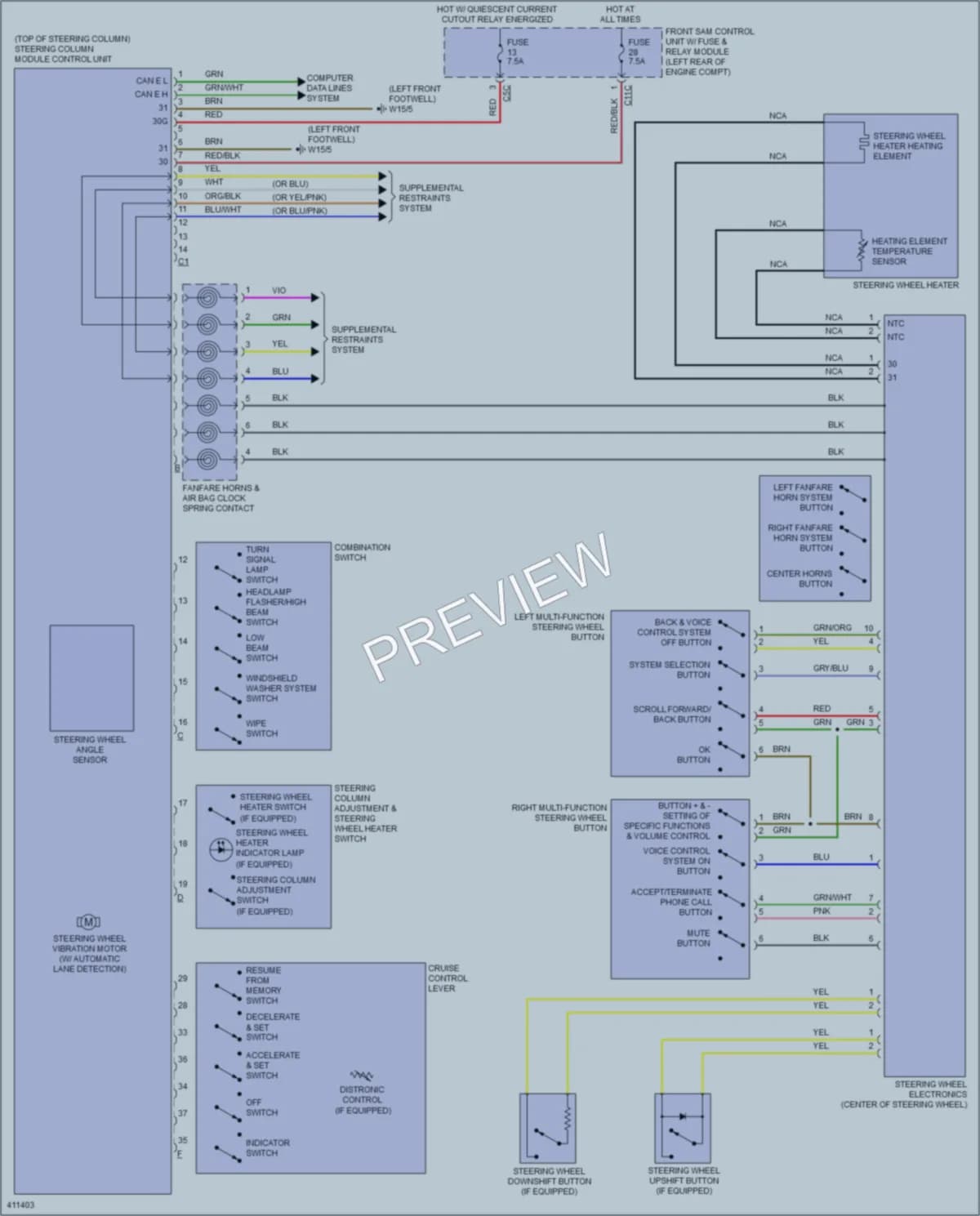 2013 MercedesBenz SLK250 Electronic Power Steering wiring diagram preview