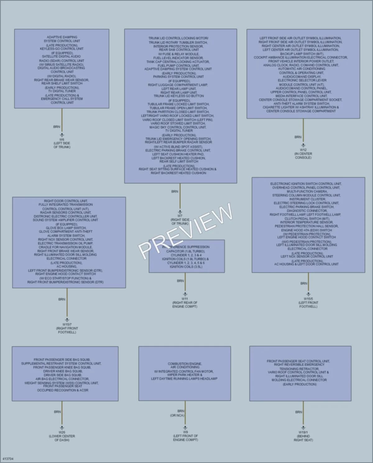 2013 MercedesBenz SLK250 Ground Distribution wiring diagram preview