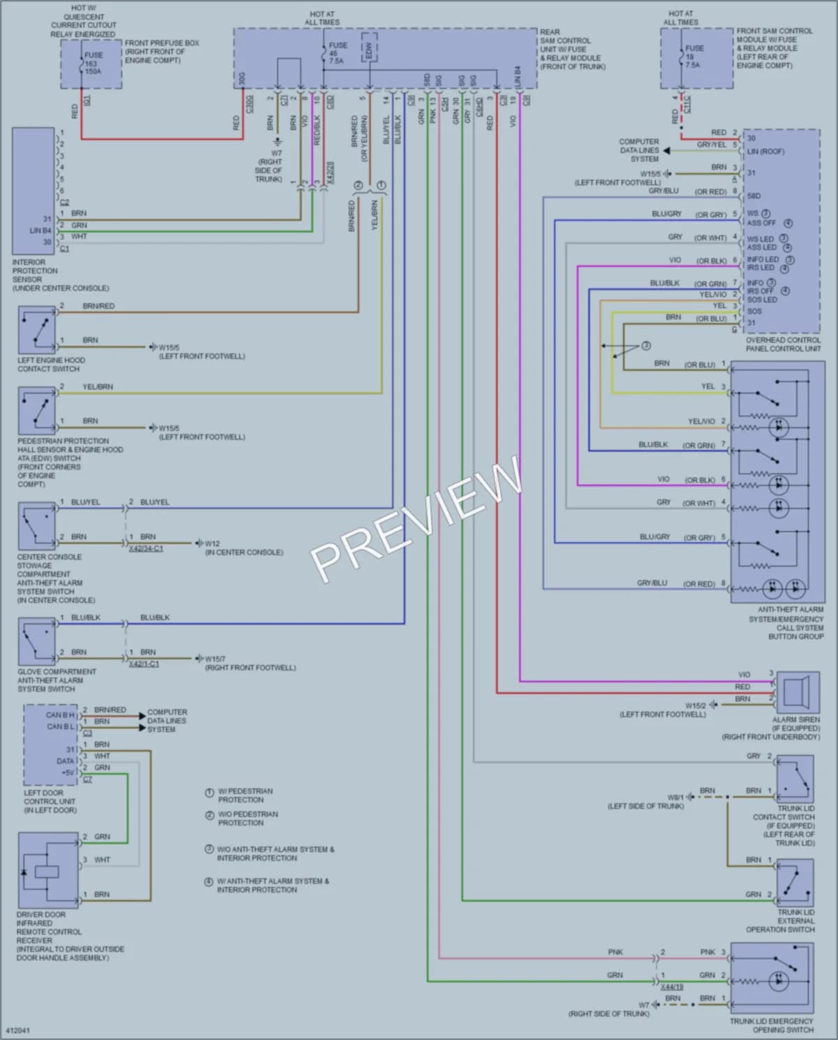 2013 MercedesBenz SLK350 Anti Theft wiring diagram preview