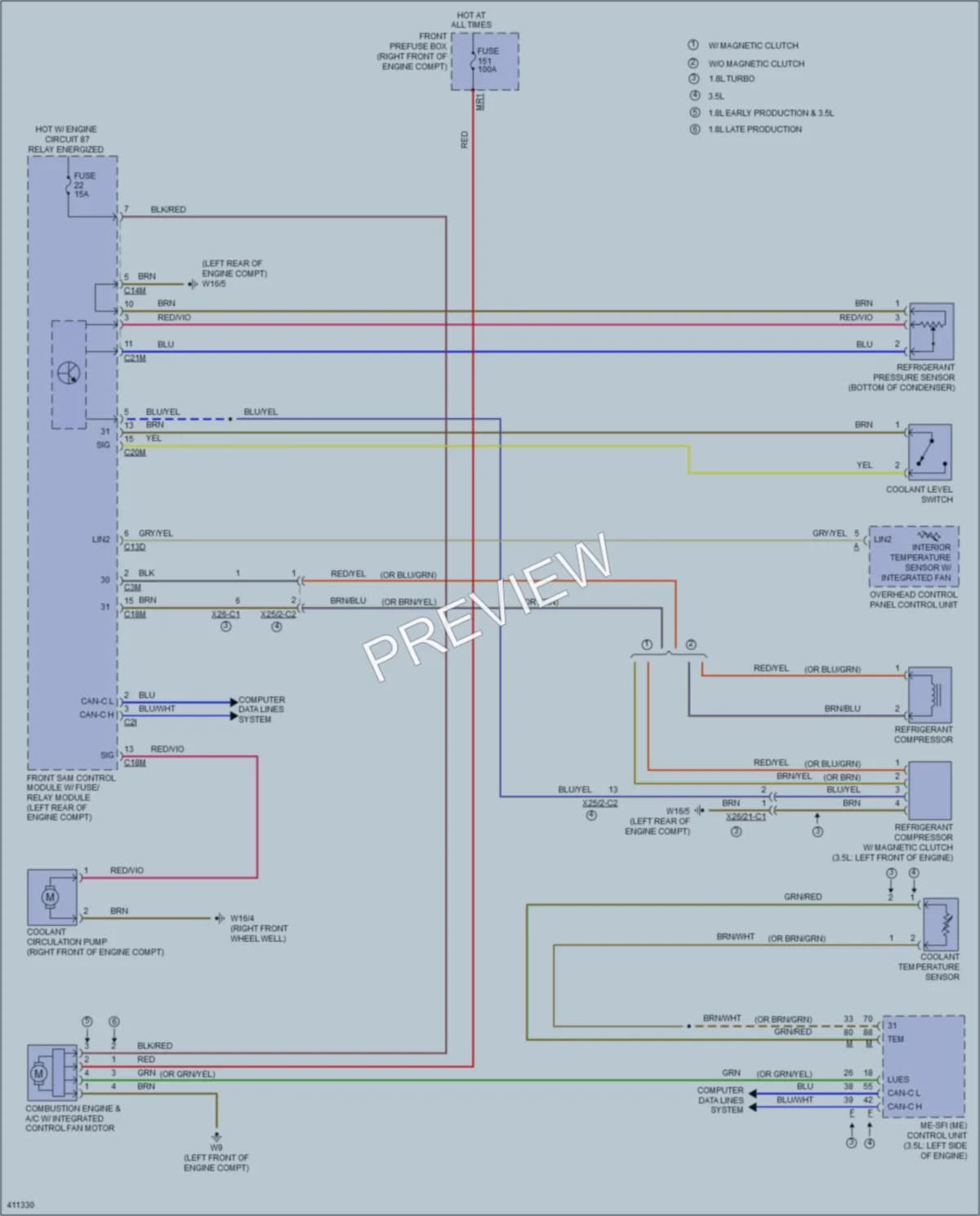 2013 MercedesBenz SLK350 Cooling Fan wiring diagram preview