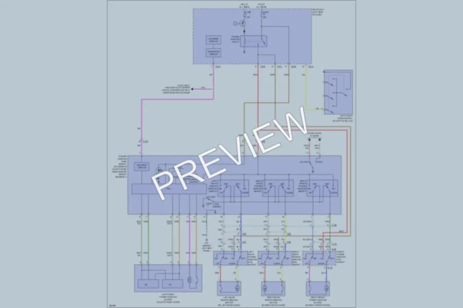 2013 Mitsubishi Outlander Power Windows wiring diagram preview