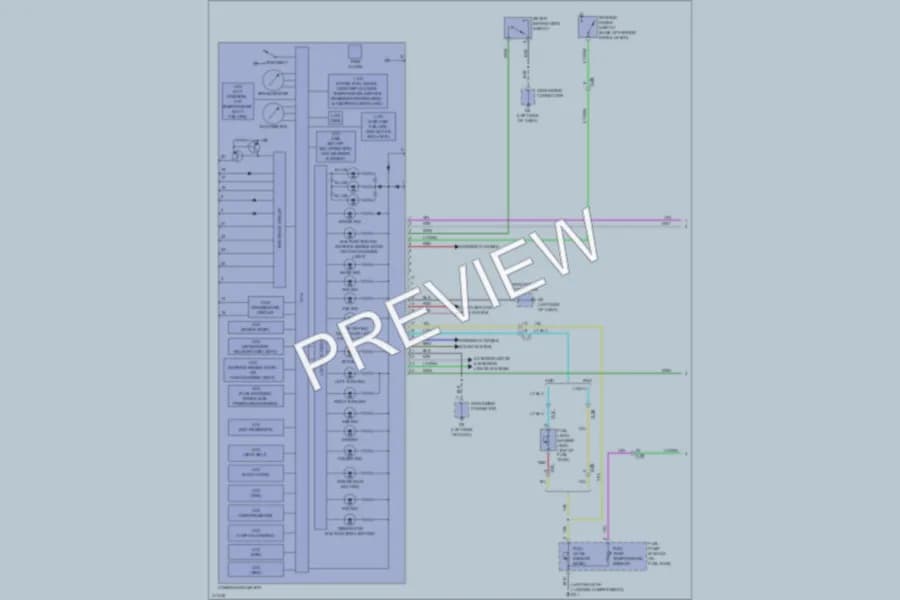 2013 Mitsubishi OutlanderSport Instrument Cluster wiring diagram preview