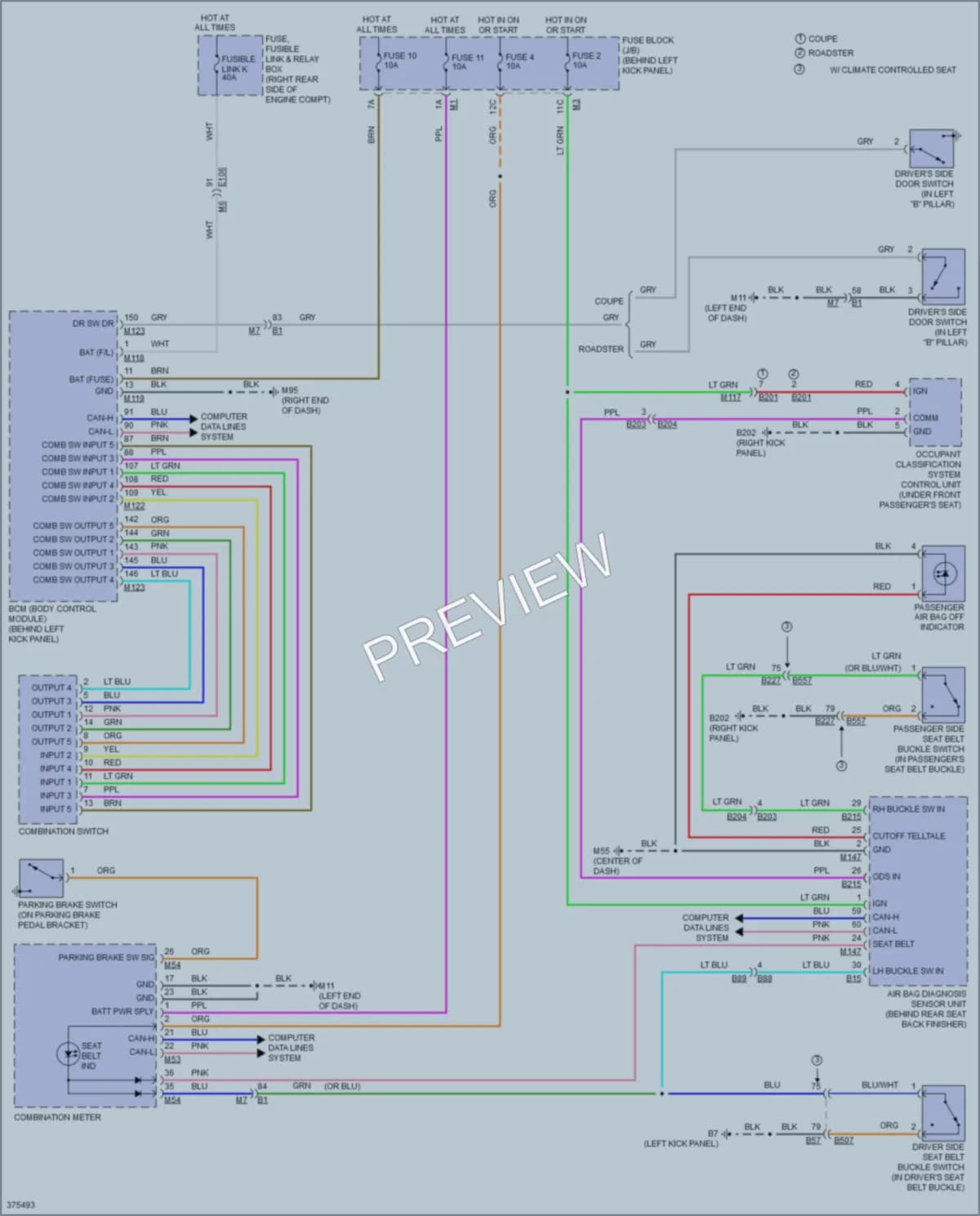 2013 Nissan 370Z Warning Systems wiring diagram preview