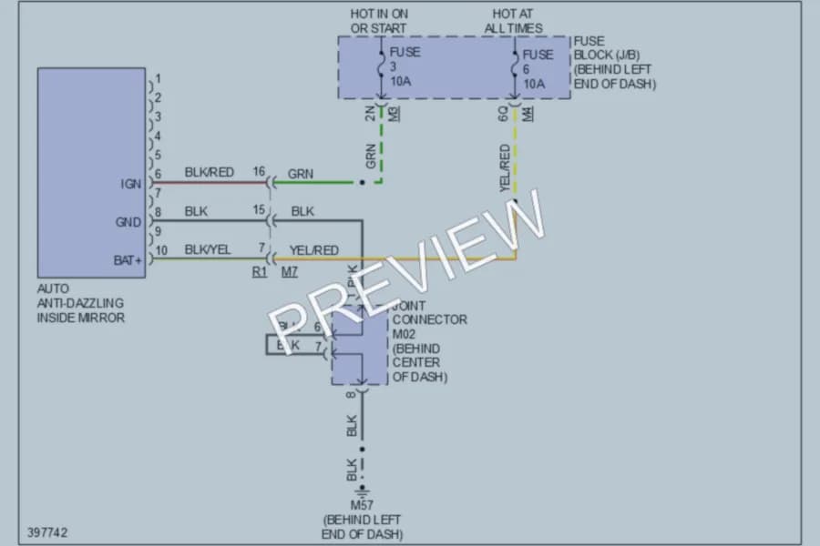 2013 Nissan Altima Power Mirrors wiring diagram preview