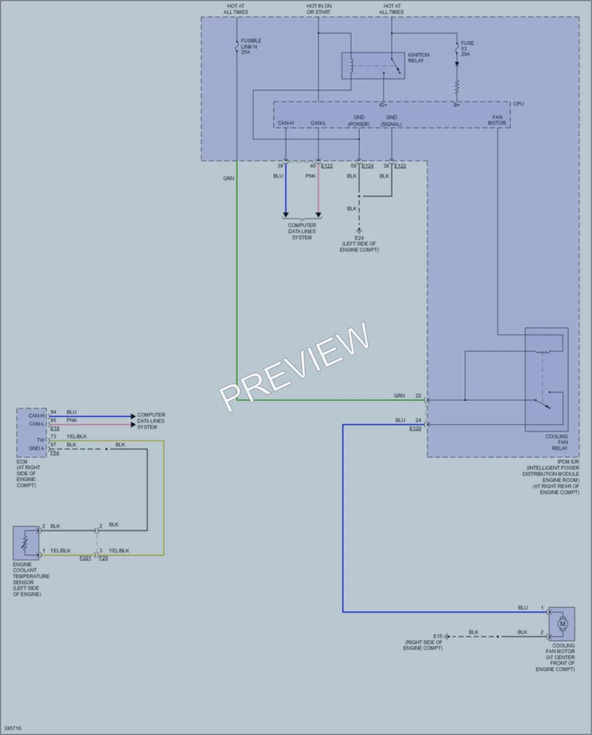 2013 Nissan Armada Cooling Fan wiring diagram preview
