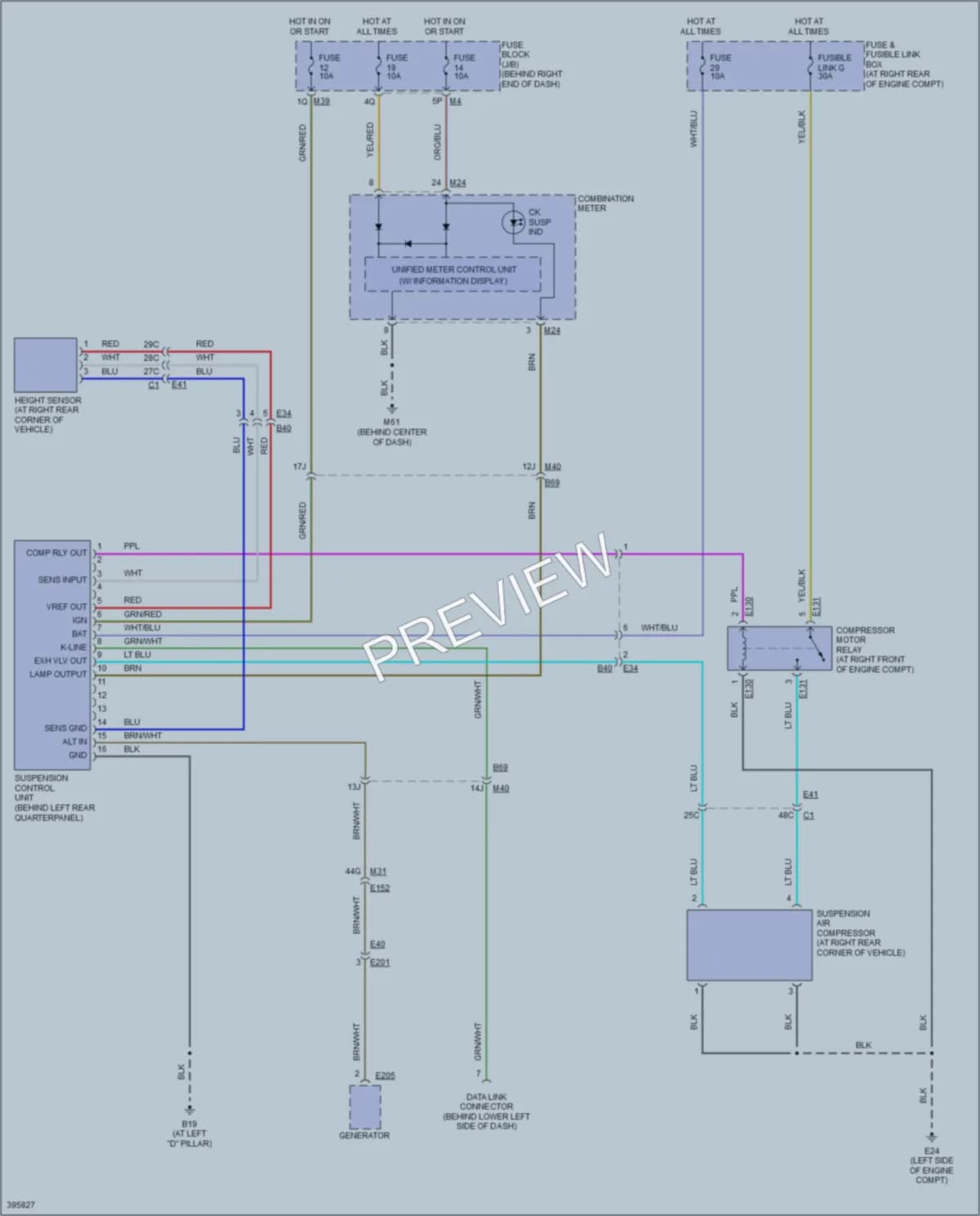 2013 Nissan Armada Electronic Suspension wiring diagram preview