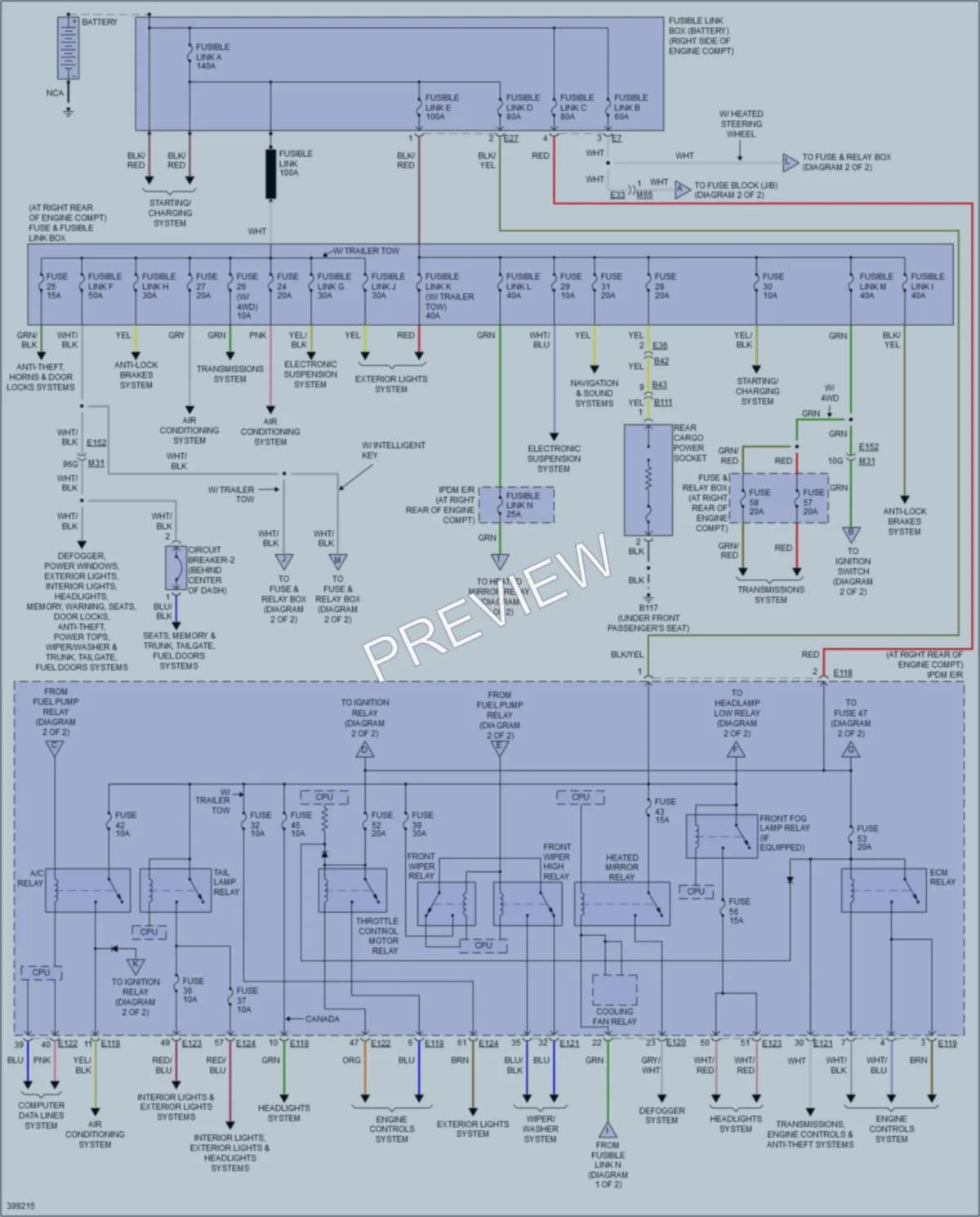 2013 Nissan Armada Power Distribution wiring diagram preview