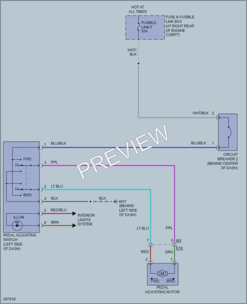 2013 Nissan Armada Power Seats wiring diagram preview