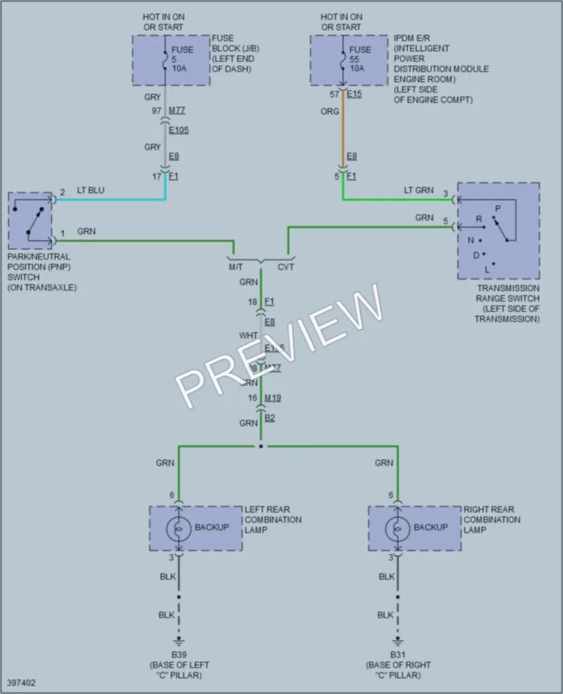 2013 Nissan JUKE Exterior Lights wiring diagram preview