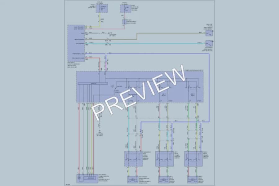2013 Nissan LEAF Power Windows wiring diagram preview