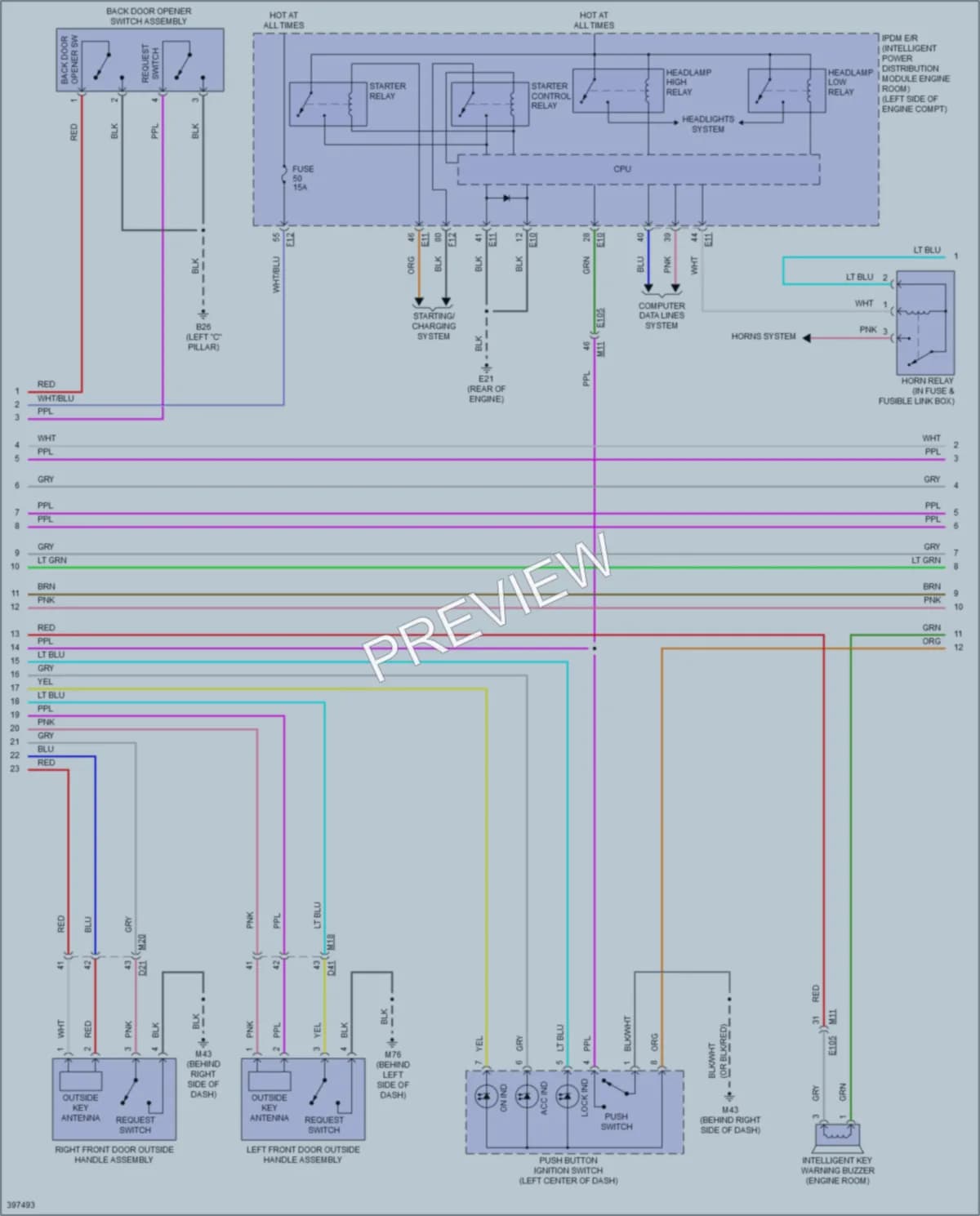 2013 Nissan Quest Anti Theft wiring diagram preview