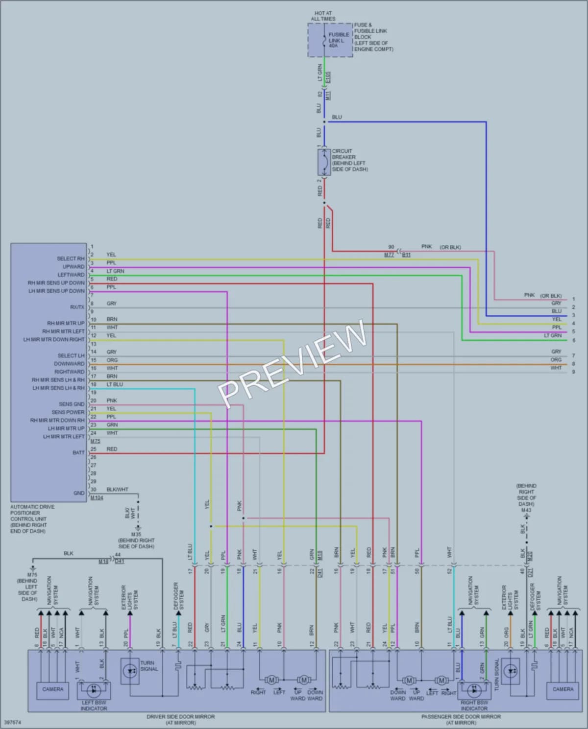 2013 Nissan Quest Memory Systems wiring diagram preview