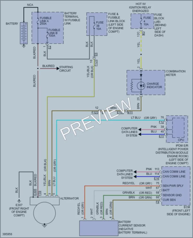2013 Nissan Quest Starting Charging wiring diagram preview