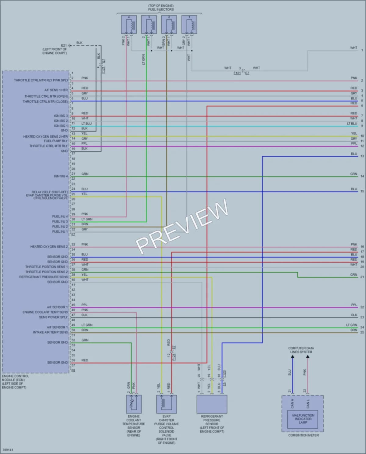 2013 Nissan Rogue Engine Performance wiring diagram preview