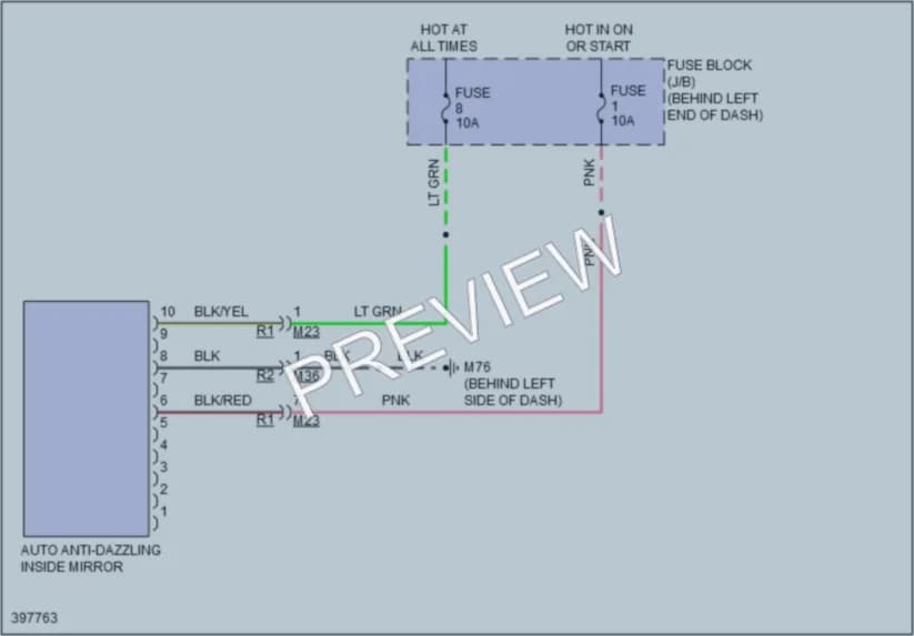 2013 Nissan Rogue Power Mirrors wiring diagram preview