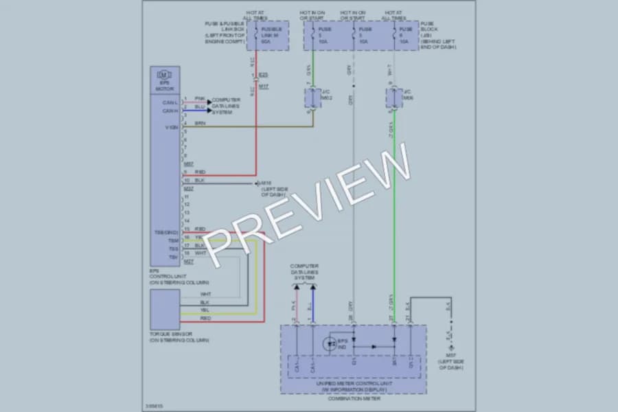 2013 Nissan Sentra Electronic Power Steering wiring diagram preview