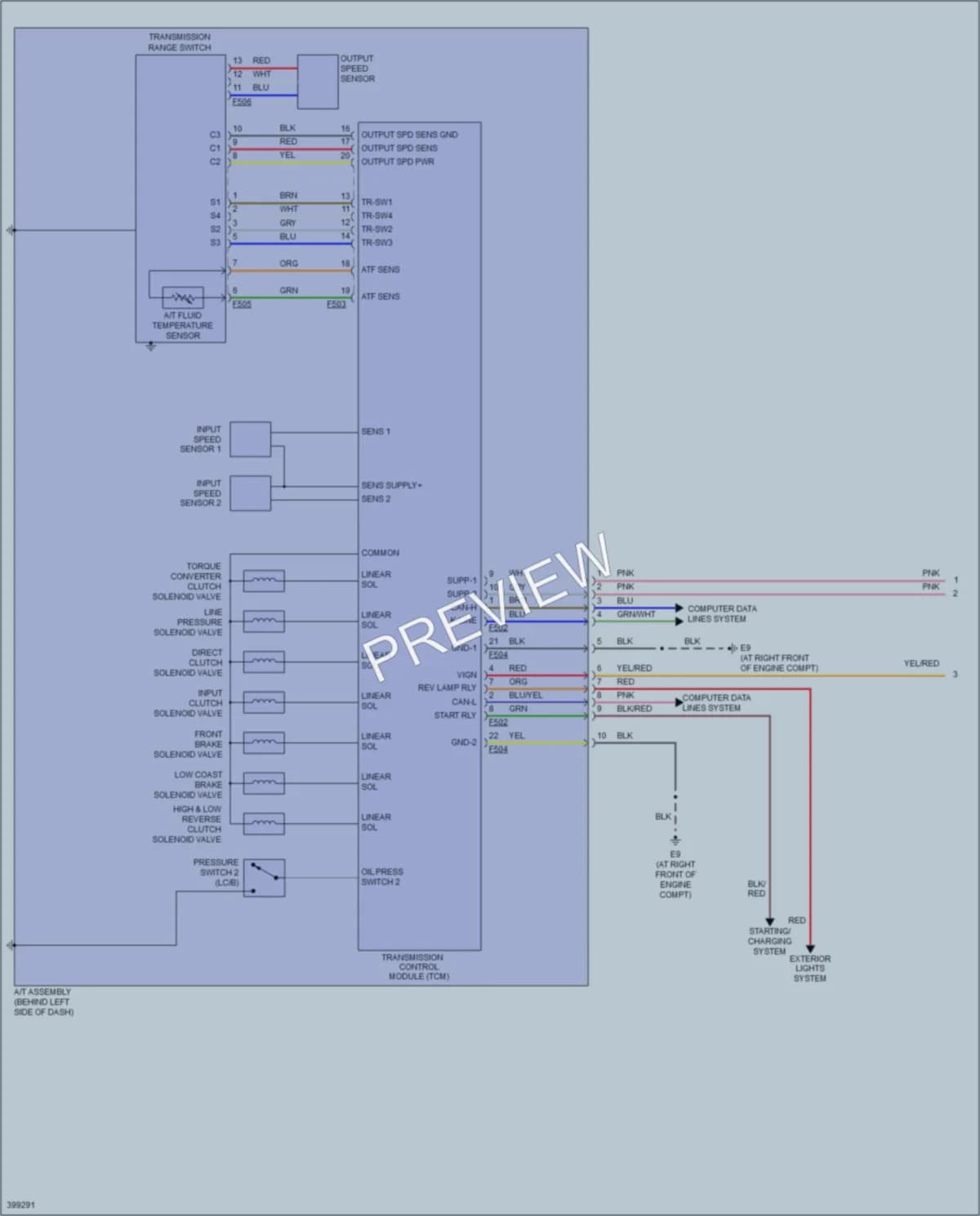 2013 Nissan Titan Transmission wiring diagram preview
