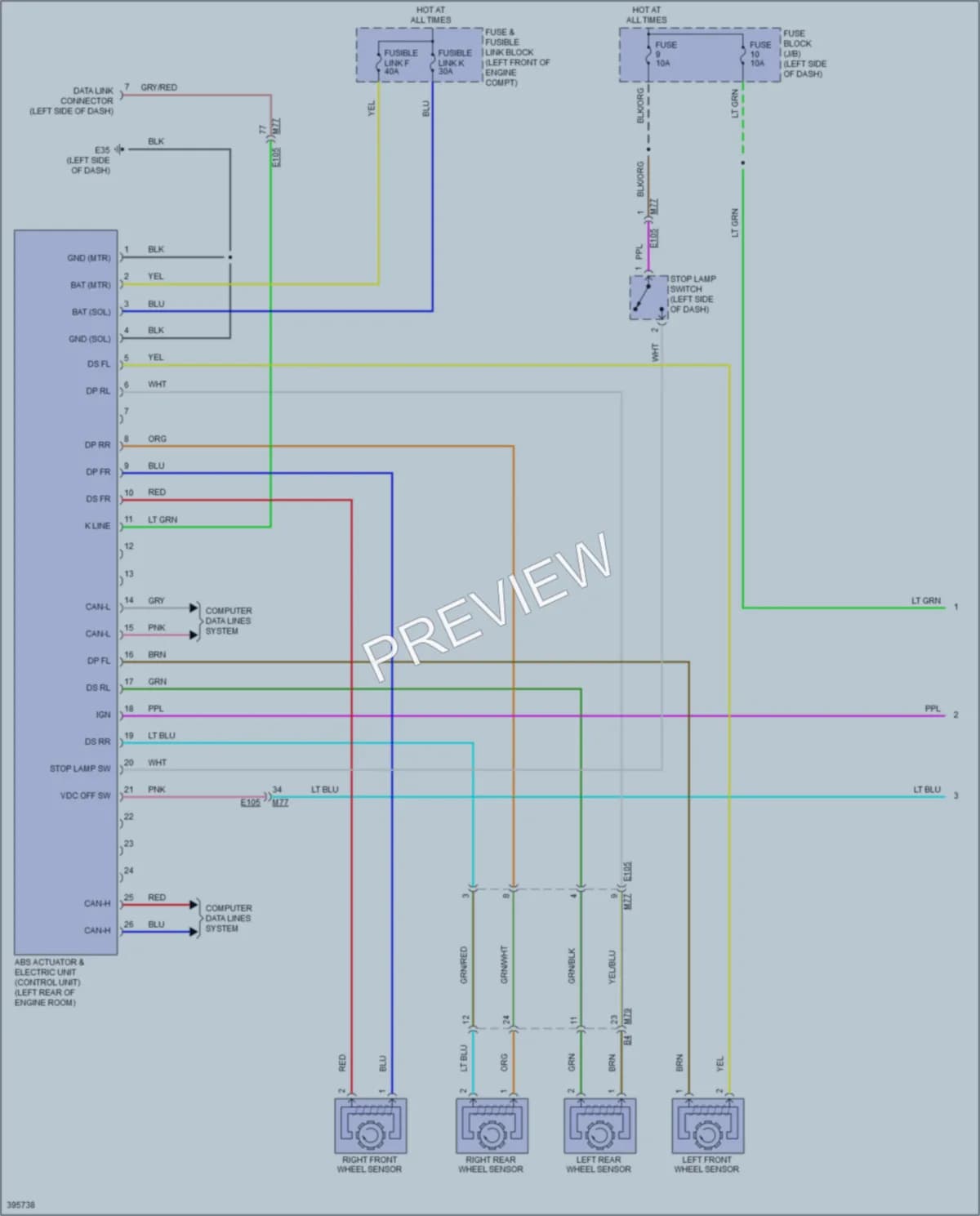 2013 Nissan cube Anti Lock Brakes wiring diagram preview