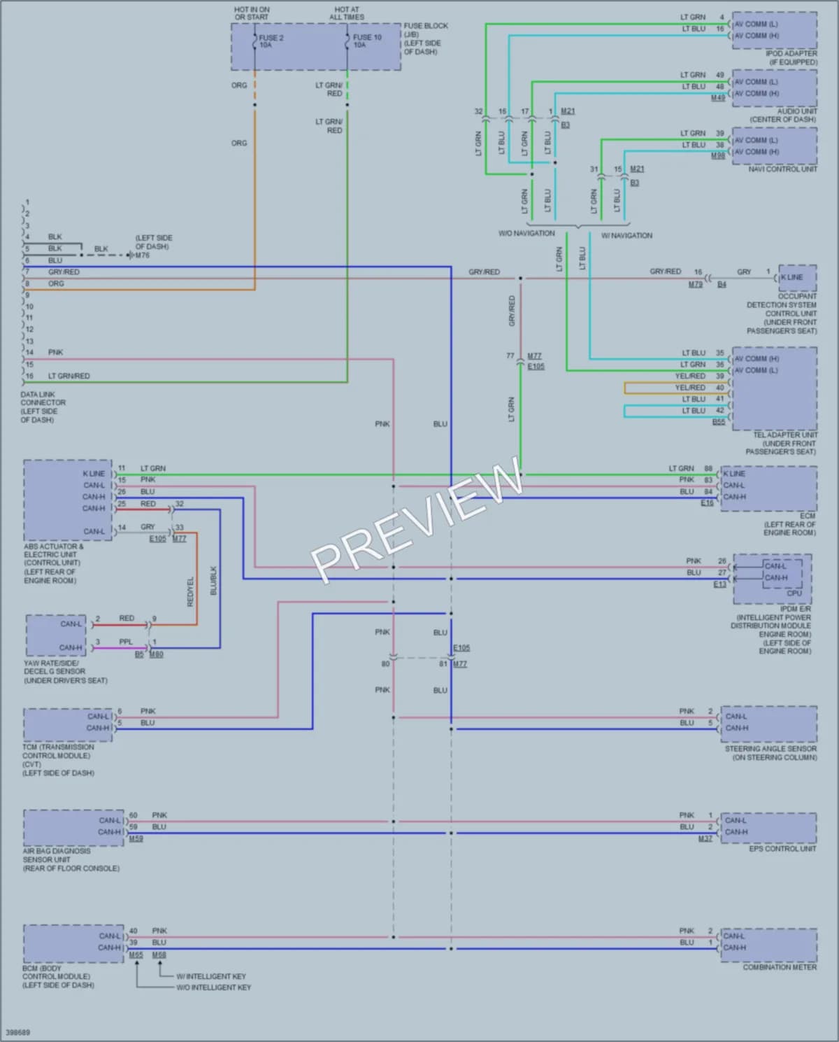 2013 Nissan cube Computer Data Lines wiring diagram preview