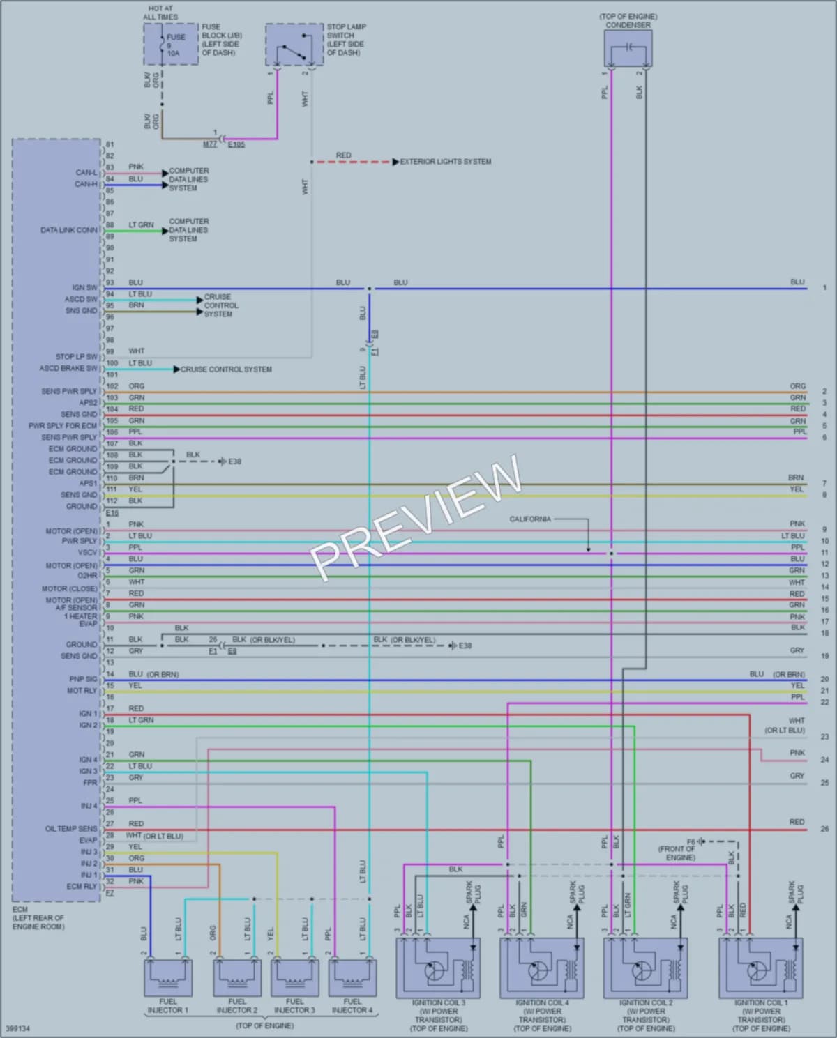 2013 Nissan cube Engine Performance wiring diagram preview
