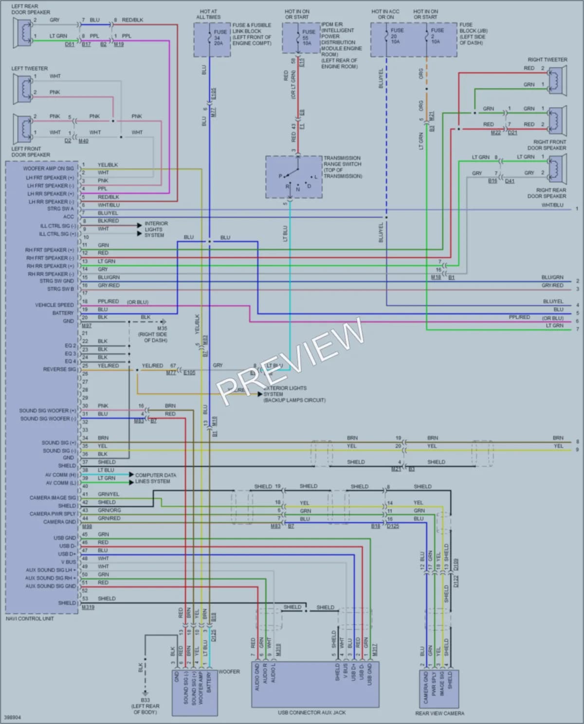 2013 Nissan cube Radio wiring diagram preview