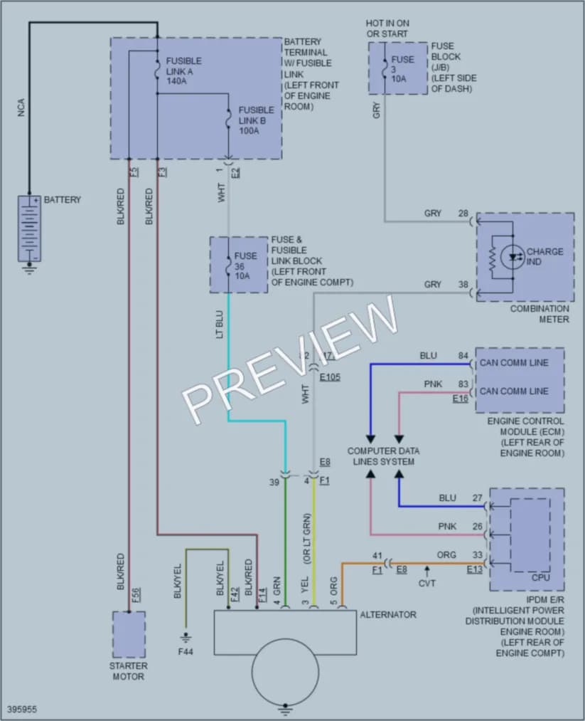 2013 Nissan cube Starting Charging wiring diagram preview
