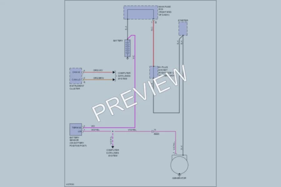 2013 Porsche Boxster Starting Charging wiring diagram preview