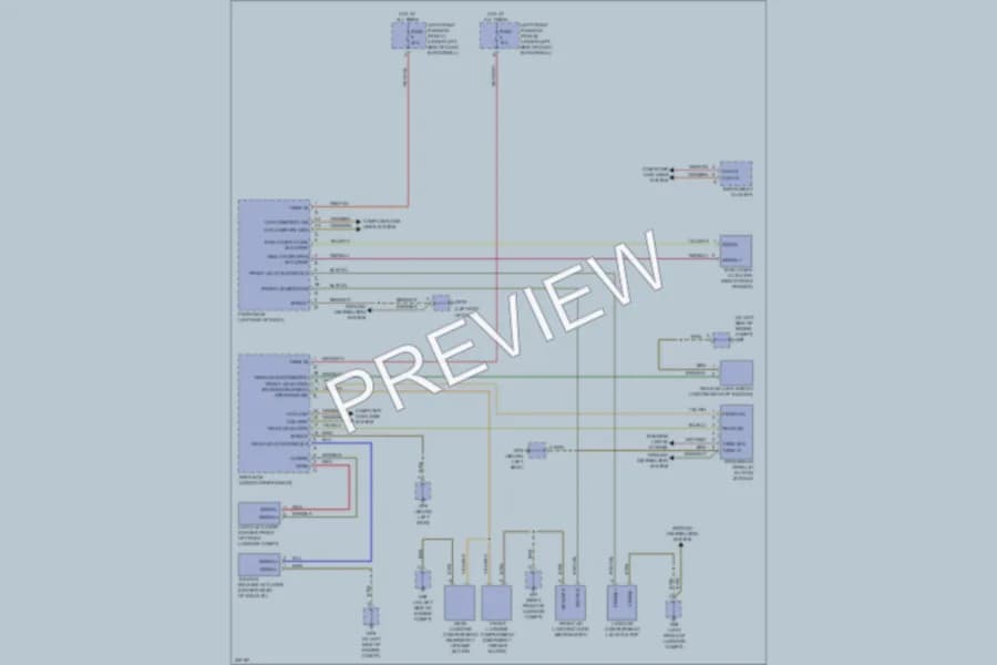 2013 Porsche Boxster Trunk Tailgate Fuel Door wiring diagram preview