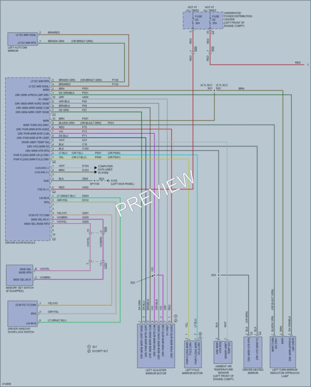 2013 Ram 1500Pickup Memory Systems wiring diagram preview