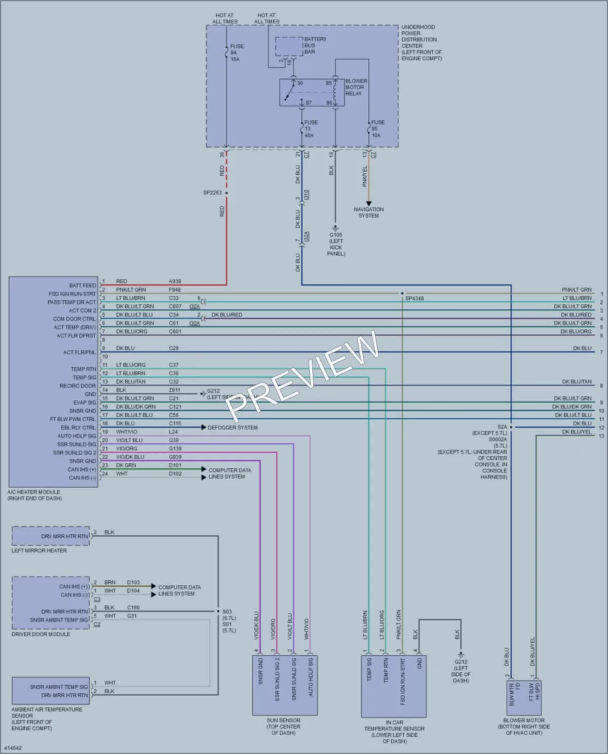 2013 Ram 2500Pickup Air Conditioning wiring diagram preview