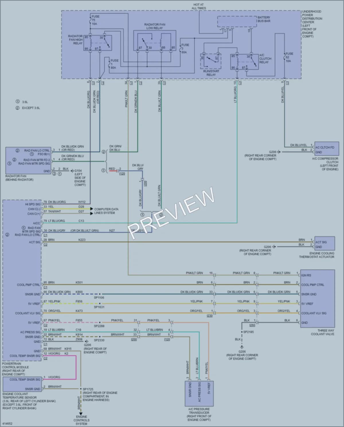 2013 Ram 2500Pickup Cooling Fan wiring diagram preview