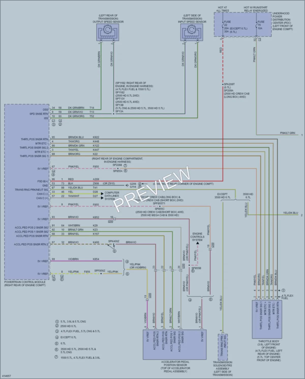 2013 Ram 2500Pickup Cruise Control wiring diagram preview