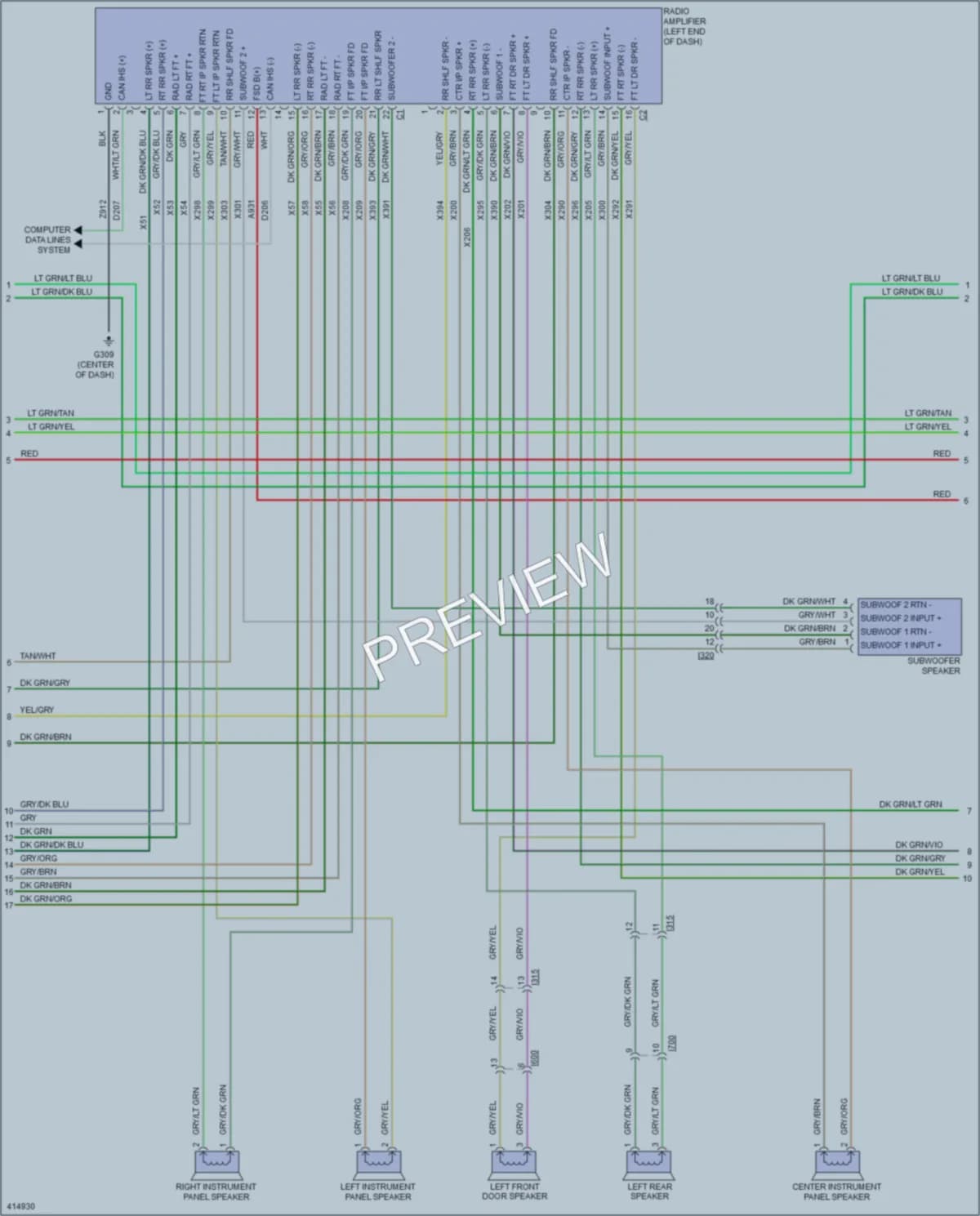 2013 Ram 2500Pickup Radio wiring diagram preview
