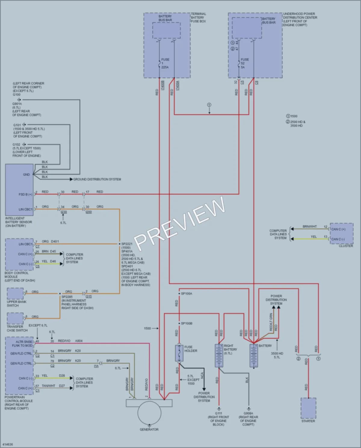 2013 Ram 3500Pickup Starting Charging wiring diagram preview
