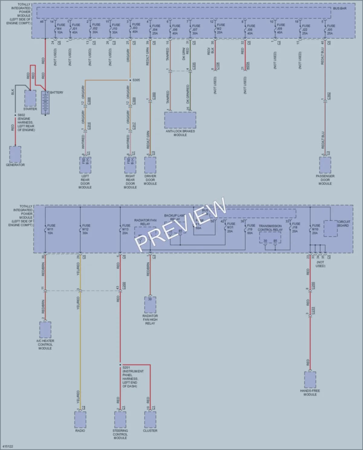 2013 Ram CV Power Distribution wiring diagram preview