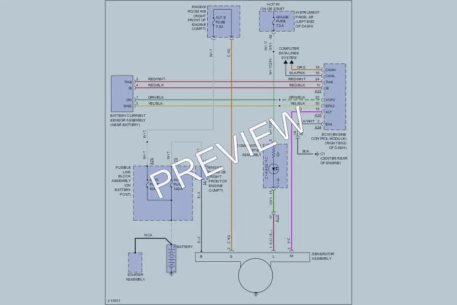 2013 Subaru BRZ Starting Charging wiring diagram preview