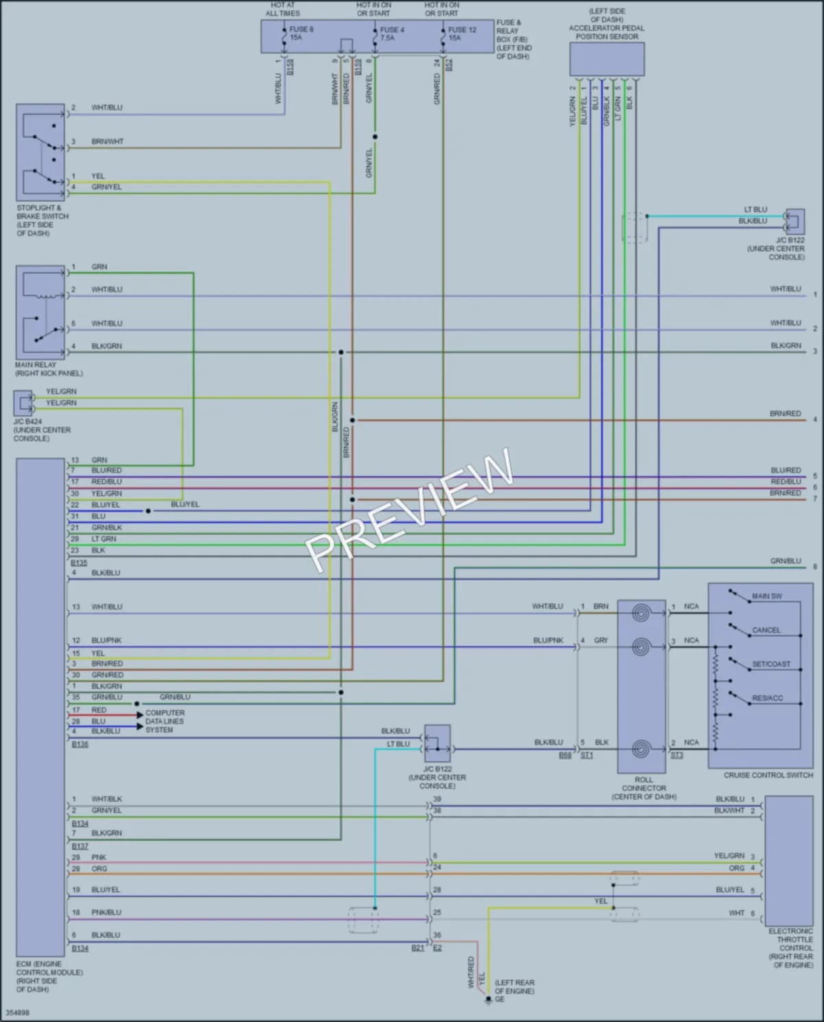 2013 Subaru Tribeca Cruise Control wiring diagram preview