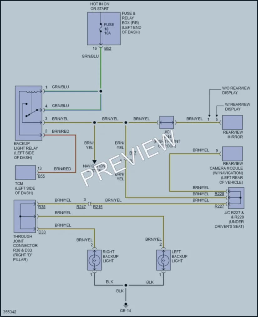 2013 Subaru Tribeca Exterior Lights wiring diagram preview