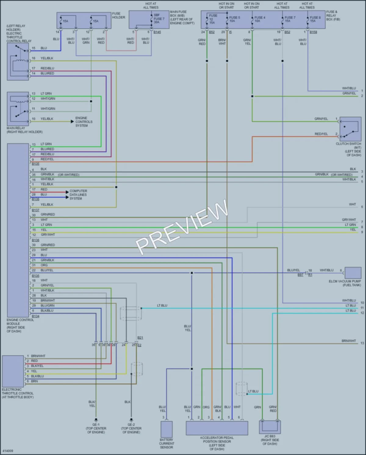 2013 Subaru XVCrosstrek Cruise Control wiring diagram preview
