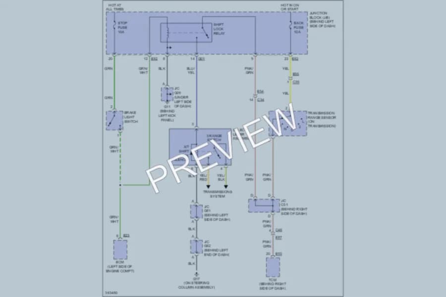 2013 Suzuki GrandVitara Shift Interlock wiring diagram preview