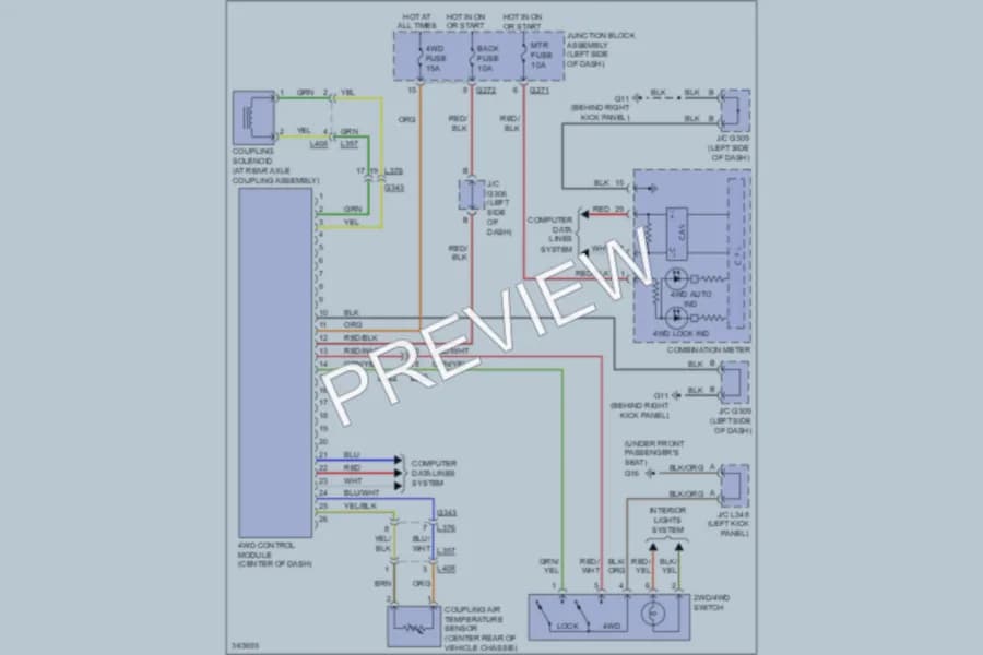 2013 Suzuki SX4 Transmission wiring diagram preview