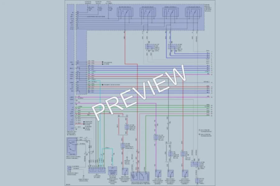2013 Toyota 4Runner Power Door Locks wiring diagram preview