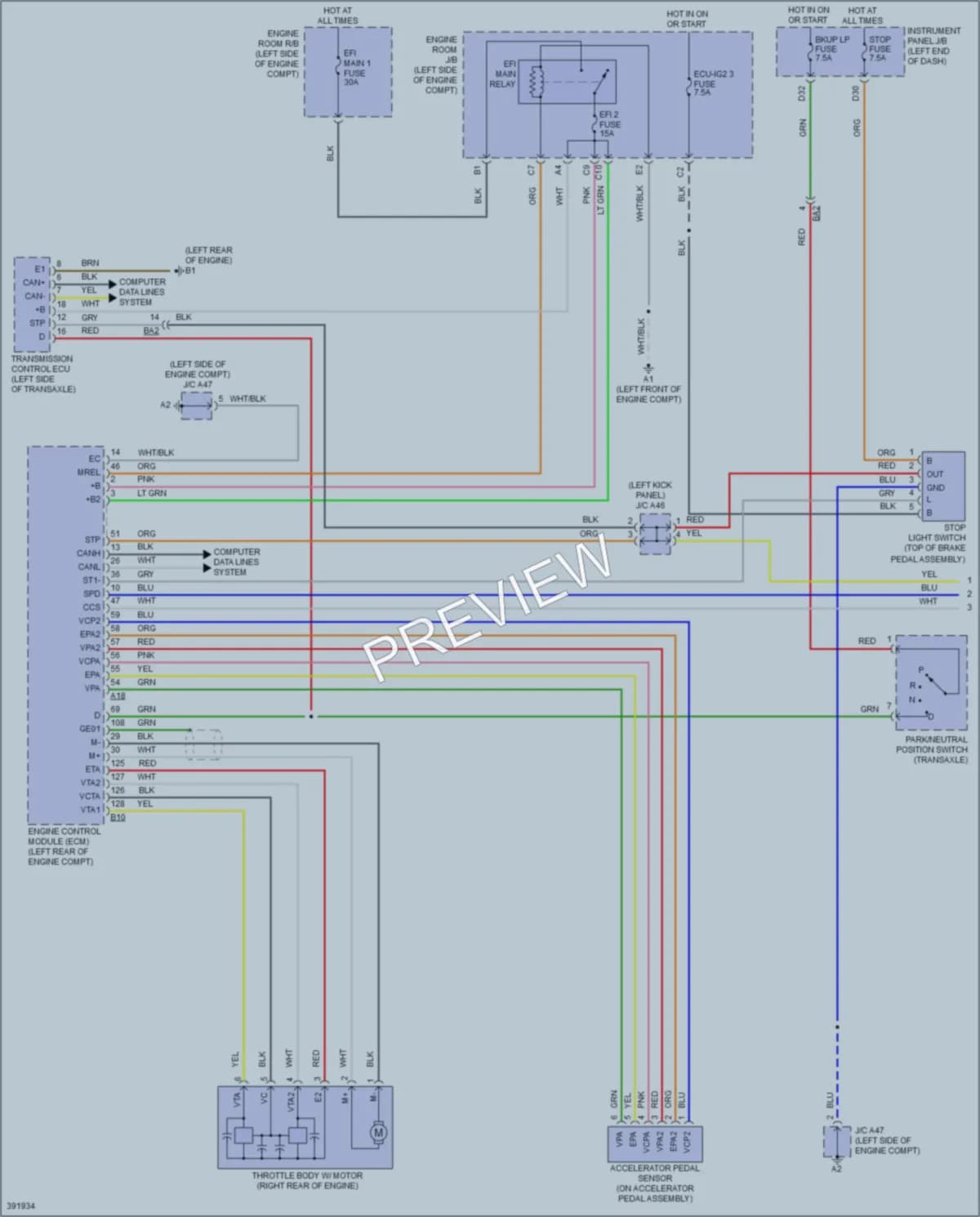 2013 Toyota AvalonHybrid Cruise Control wiring diagram preview