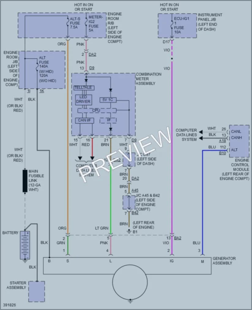 2013 Toyota AvalonHybrid Starting Charging wiring diagram preview